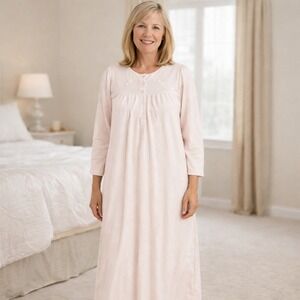Miss Elaine M Long Nightgown Cottagecore Grandmacore Heirloom Style Prairie Soft